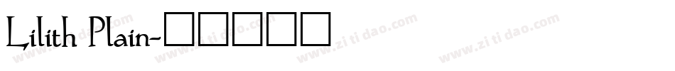 Lilith Plain字体转换